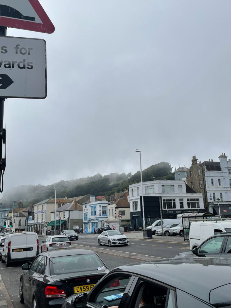 Foggy and cloudy in Hastings
